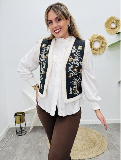 5752 Blusa de Encaje Blanca