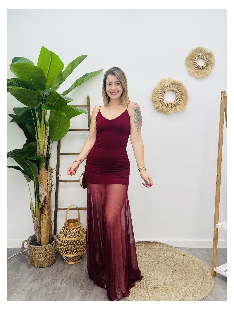 6722 Vestido Tirantes Tull