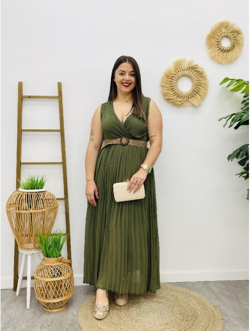 6954 Vestido Plisado Zana