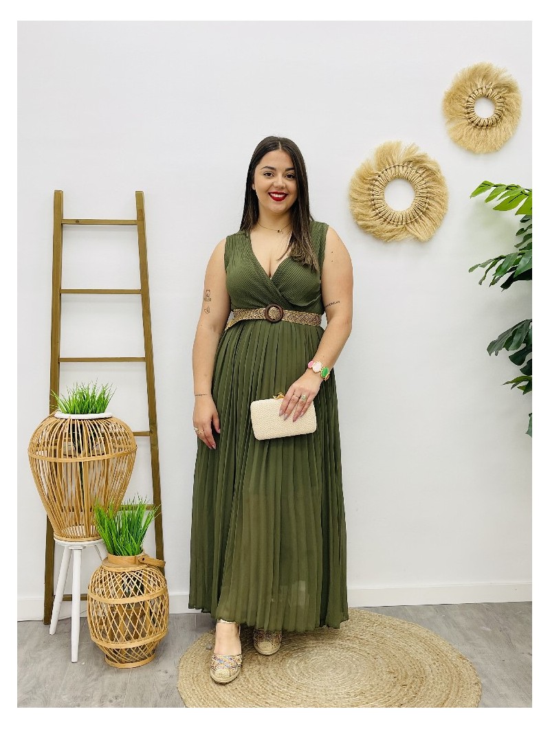6954 Vestido Plisado Zana