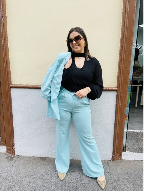 6956 Pantalón Cleo Turquesa