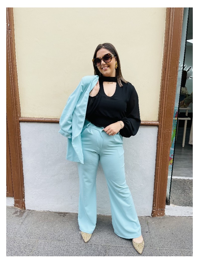 6956 Pantalón Cleo Turquesa