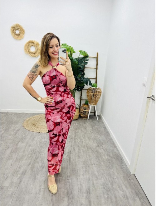 6957 Vestido Tull Halter