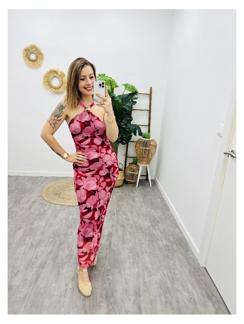 6957 Vestido Tull Halter