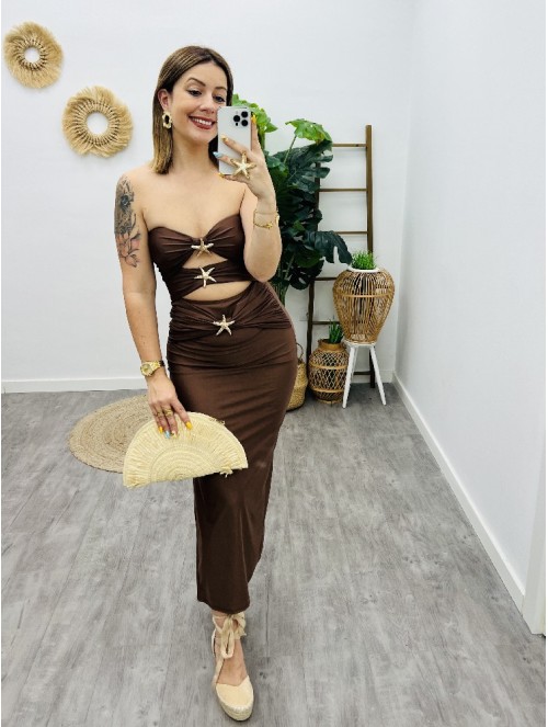 6965 Vestido Estrella Dorada