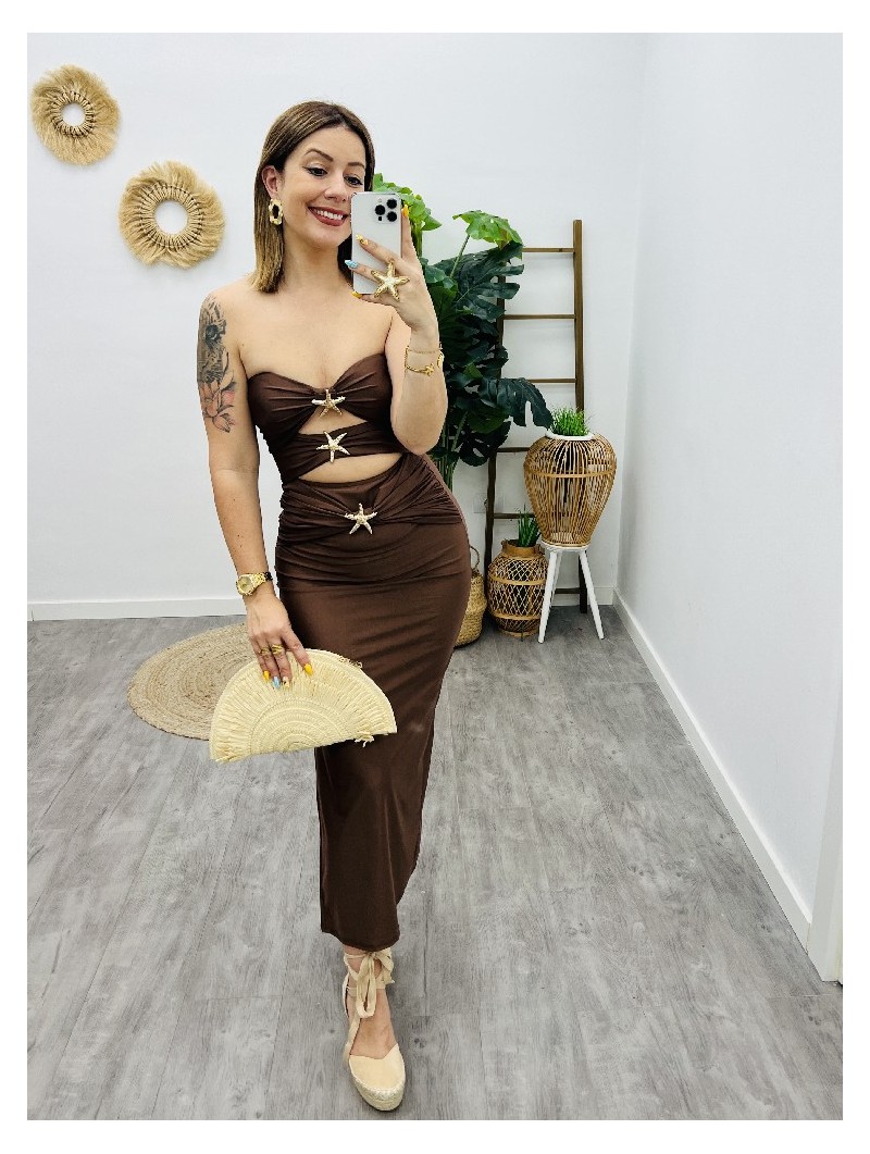 6965 Vestido Estrella Dorada