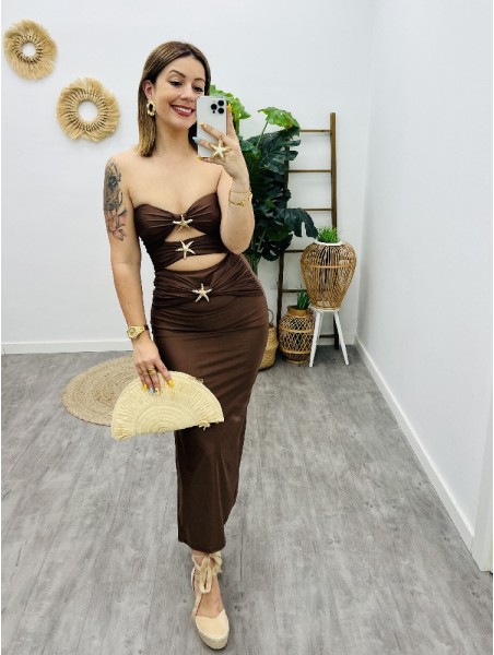 6965 Vestido Estrella Dorada