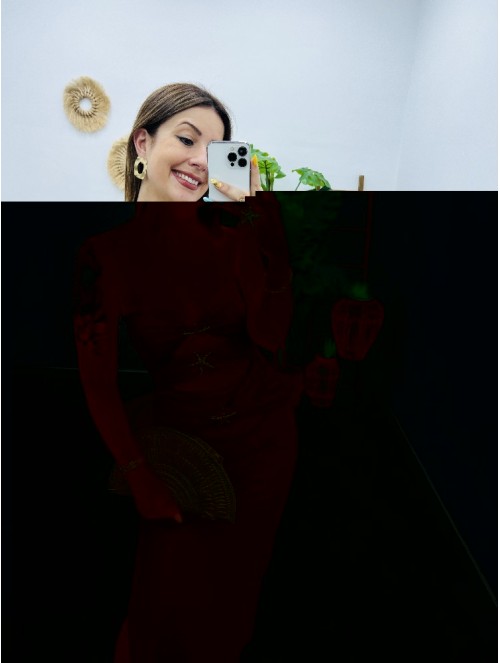 6966 Vestido Estrella Dorada