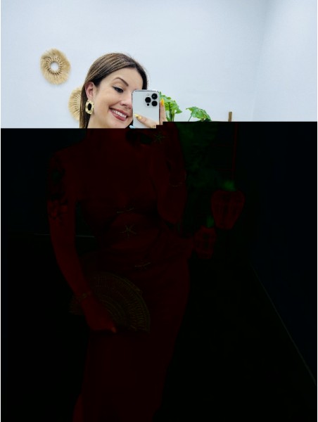 6966 Vestido Estrella Dorada