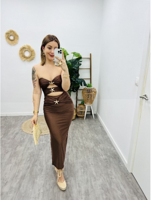6967 Vestido Estrella Dorada
