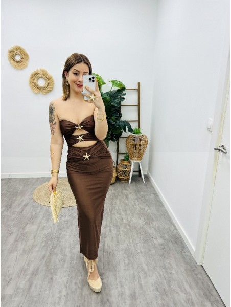 6967 Vestido Estrella Dorada