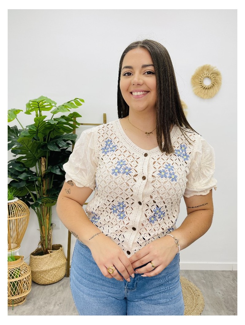 7004 Blusa Orígon Crochet
