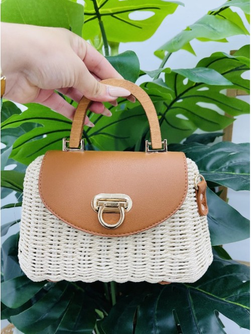 7030 Bolso Globo Rafia