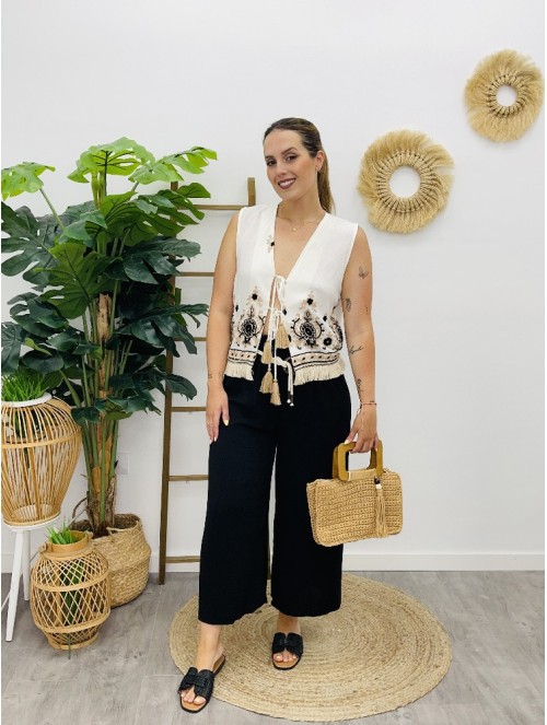 7069 Pantalon Fluido Cordon