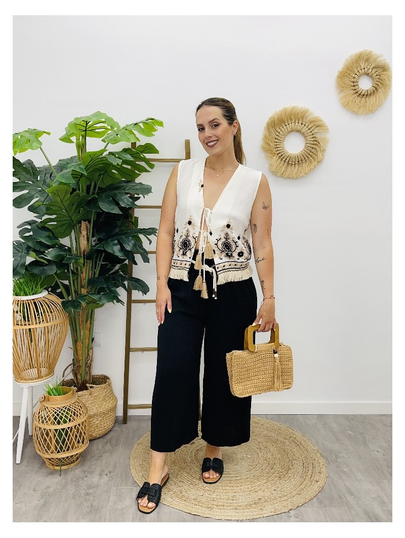 7069 Pantalon Fluido Cordon