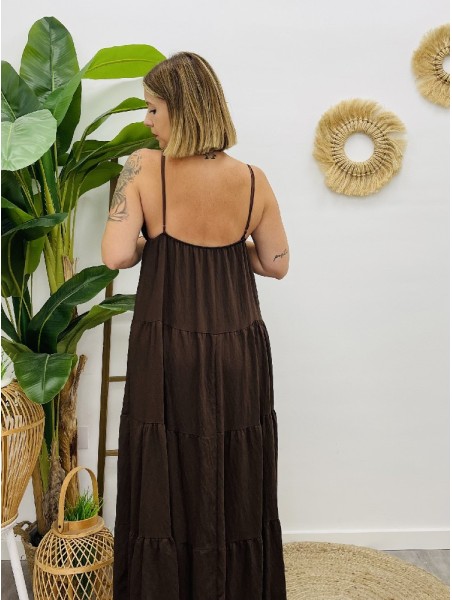 7196 Vestido Mae Marron