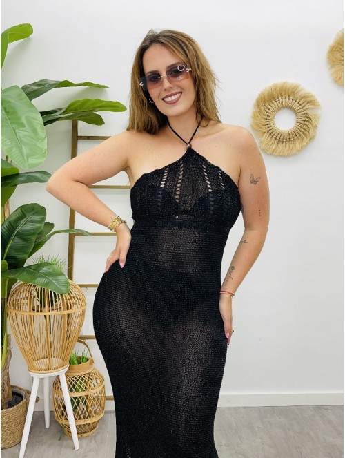 7216 Vestido Rejilla Black