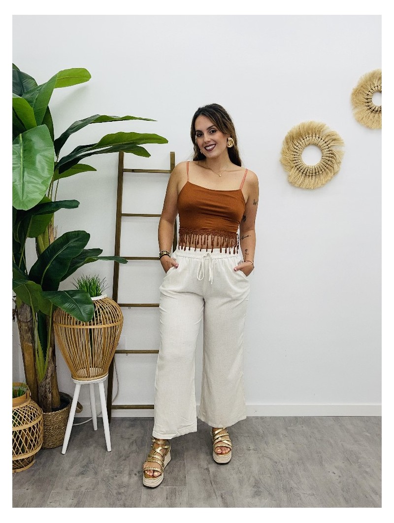7277 Pantalon Lino Demi