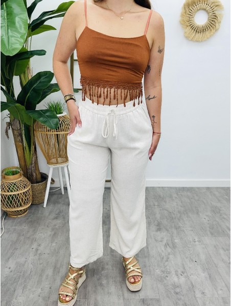 7278 Pantalon Lino Demi
