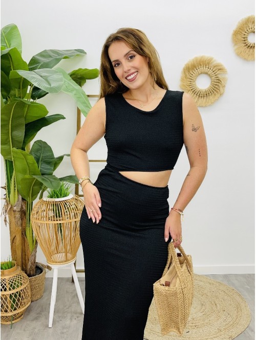 7384 Vestido Pomli Negro
