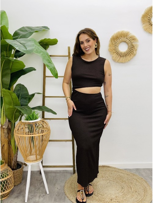 7385 Vestido Pomli Marron