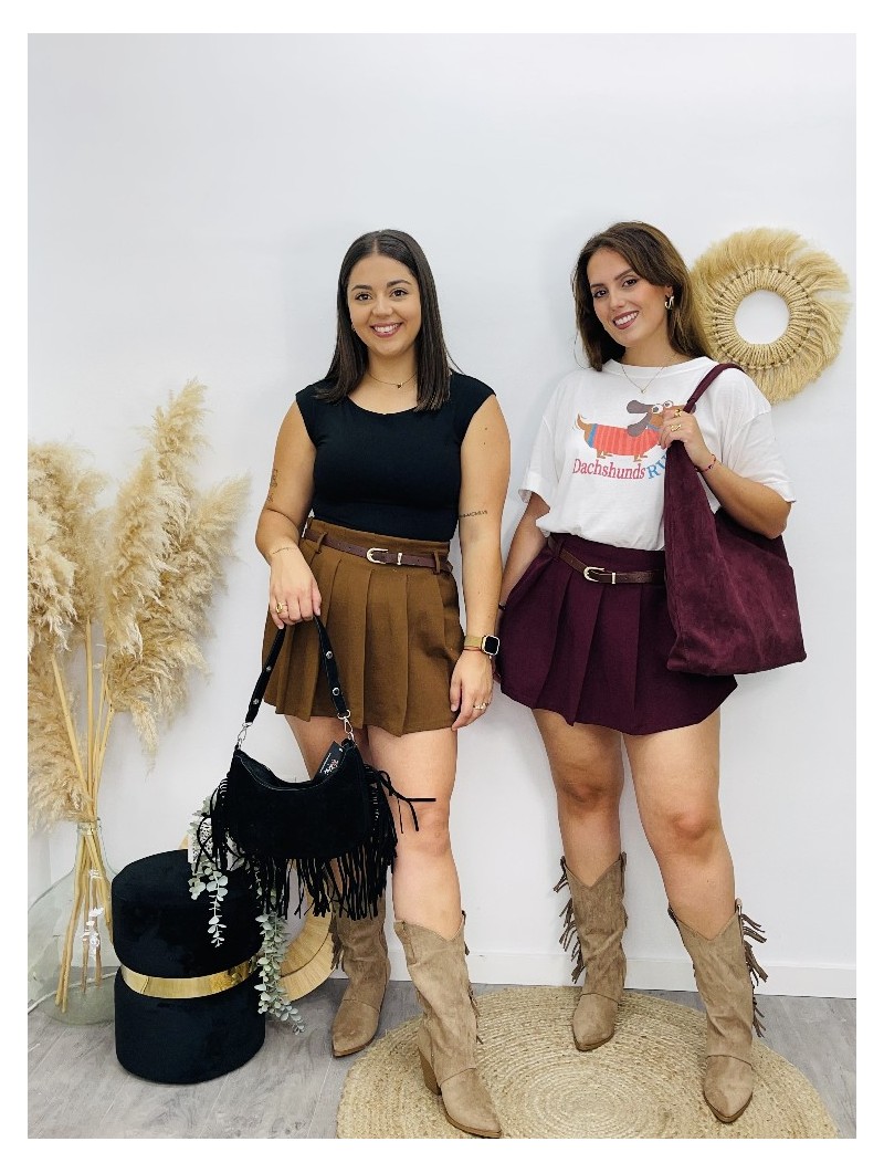 7483 Falda Pantalon Plis