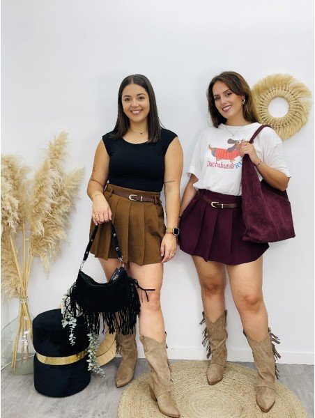 7483 Falda Pantalon Plis
