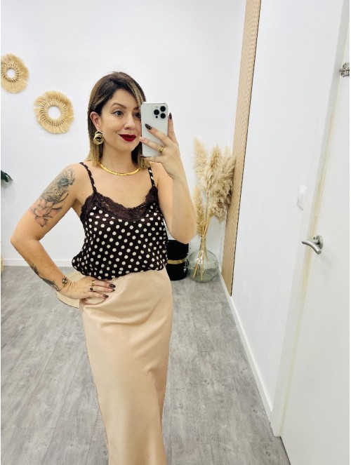 7677 Falda Satinada Nesti