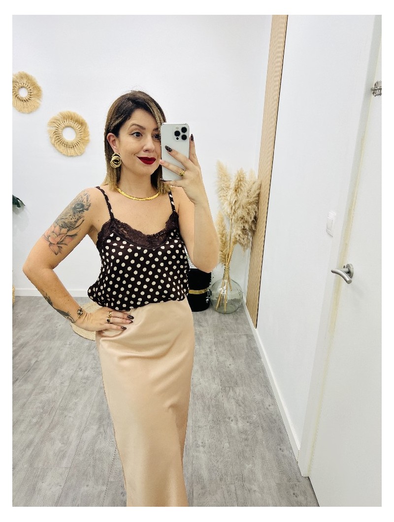 7677 Falda Satinada Nesti