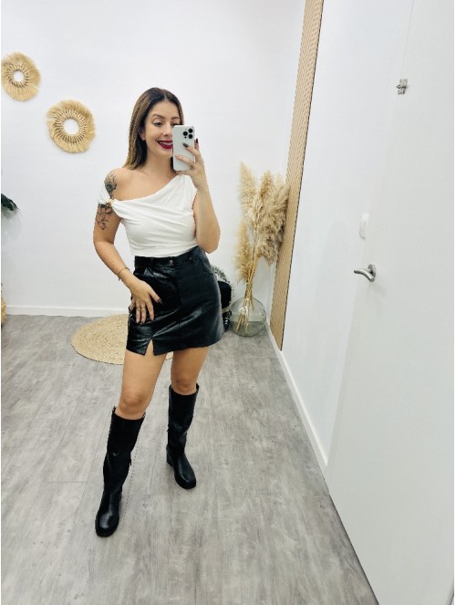 7684 Falda Cocodrile Negra
