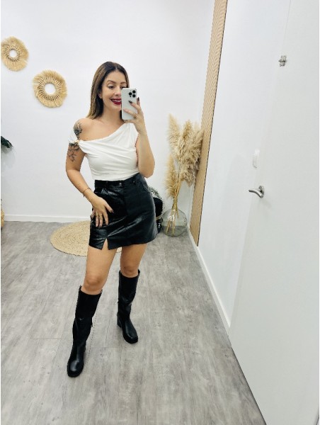 7684 Falda Cocodrile Negra