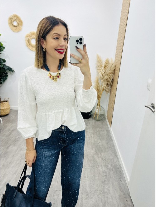 7689 Blusa Habe Blanca