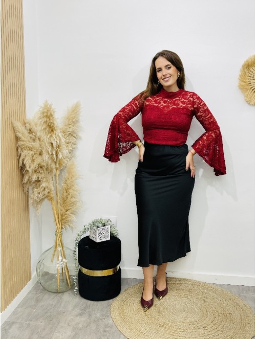 7735 Falda Satinada Nesti