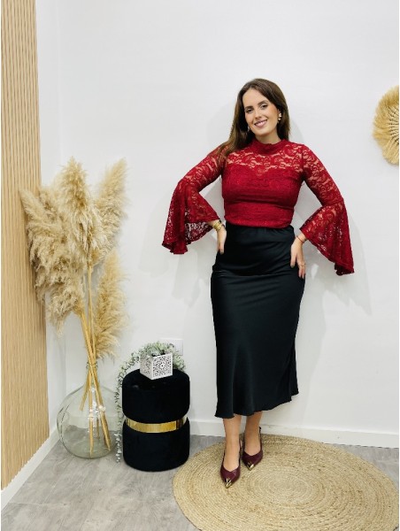 7735 Falda Satinada Nesti