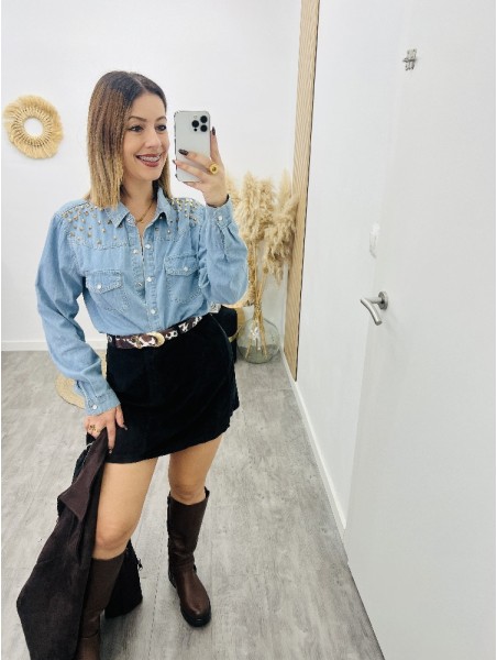 7752 Camisa Vaquera Tachuela