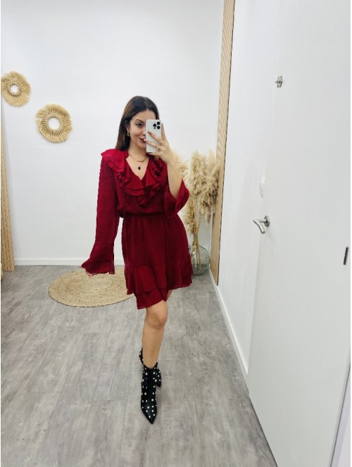 7877 Vestido Serena Rojo