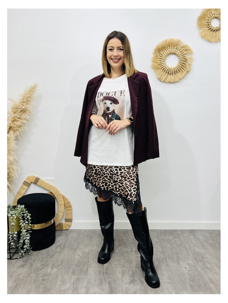 7884 Falda Lencera Print