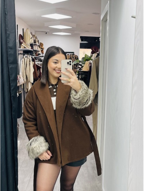 7962 Abrigo Tenia Paño