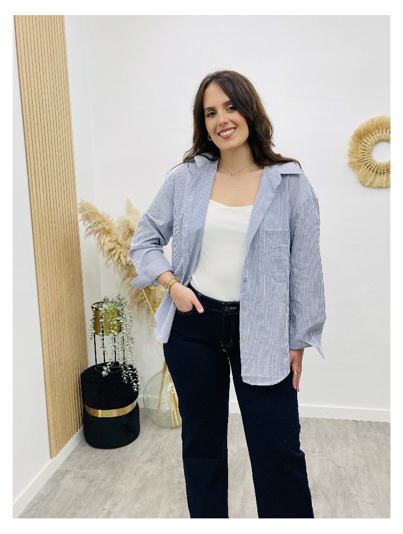 8080 Camisa Azul Line Basica