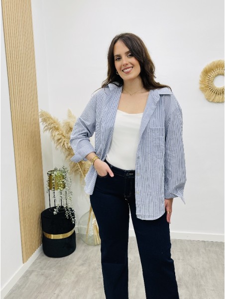 8080 Camisa Azul Line Basica