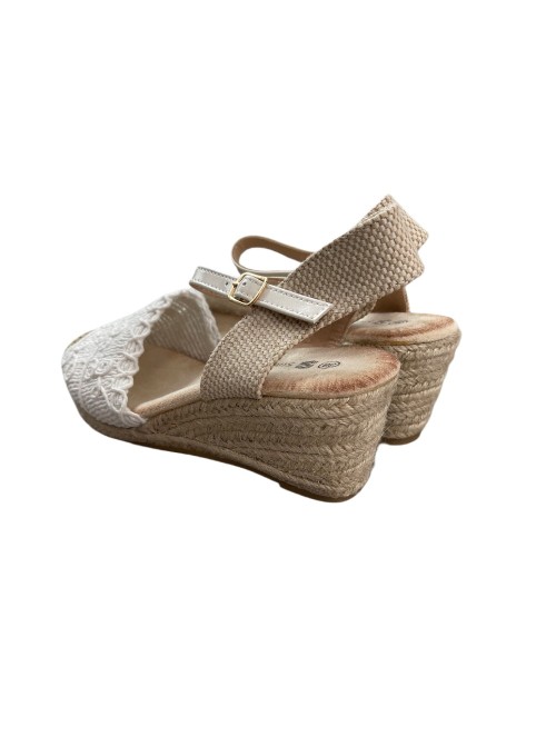 8112 Sandalia Rafia Blanco