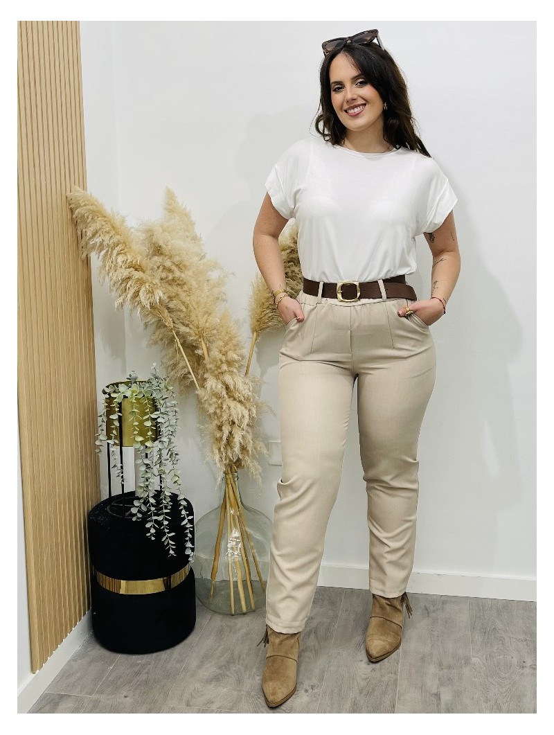8136 Pantalon Zami Beige