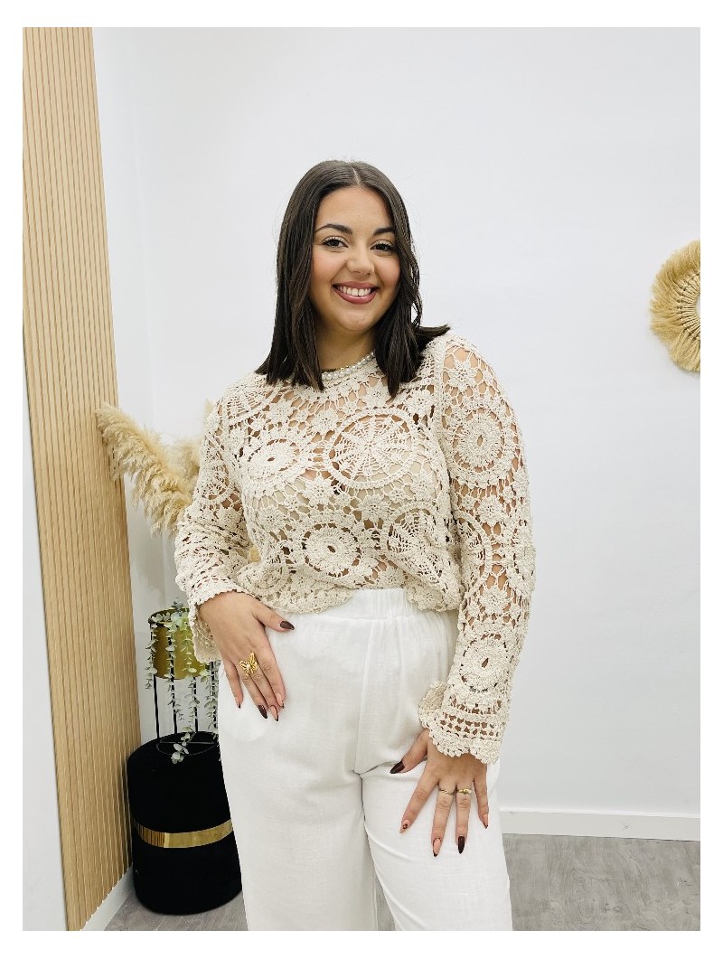8152 Blusa Crochet Nanias