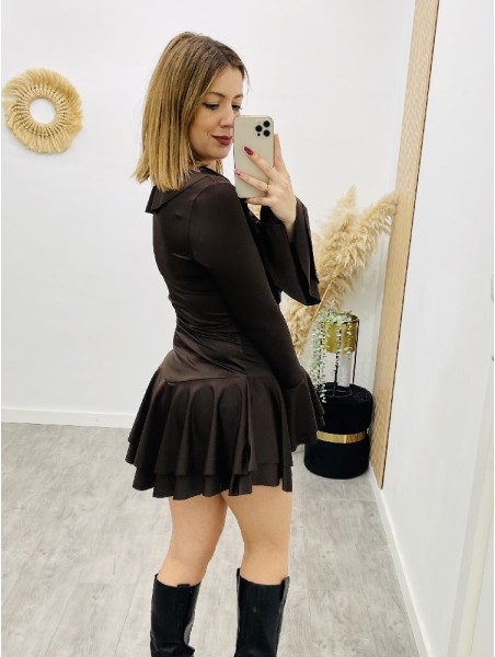 8161 Vestido Serena Marron