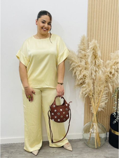 8266 Pantalón Seda Amarillo