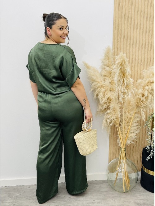 8268 Pantalón Seda Verde