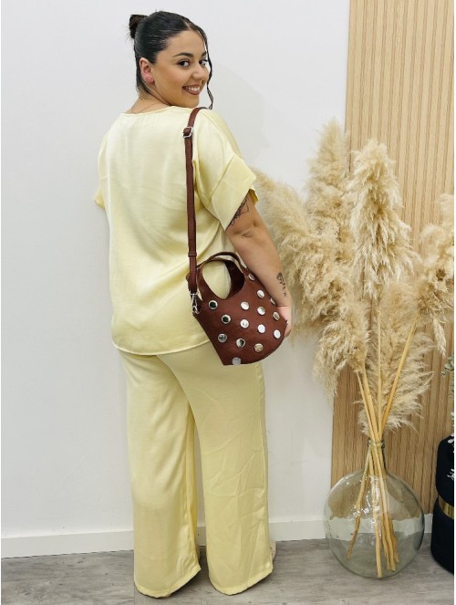 8269 Pantalón Seda Amarillo