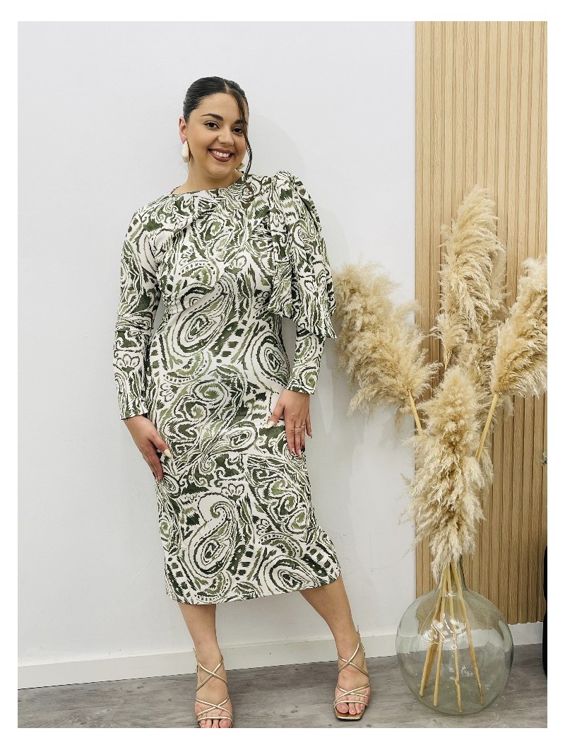 8306 Vestido Clavel Verde