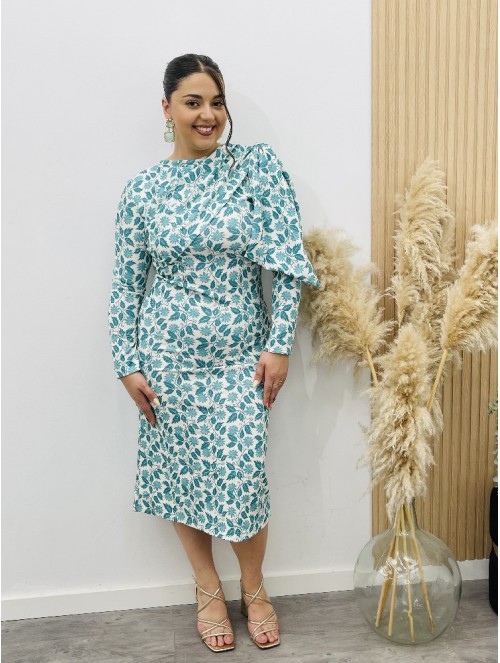 8308 Vestido clavel Turquesa