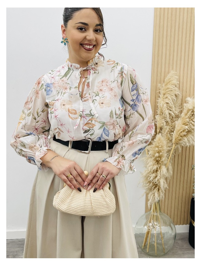 8331 Blusa Tricolo Flor